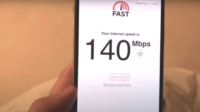 9h nine hours 호텔의 무료 Wi-Fi 속도 사진